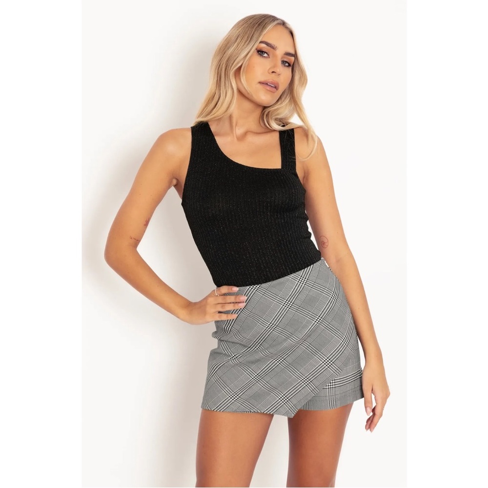 Plaid Mono Skort - Picture 2 of 7